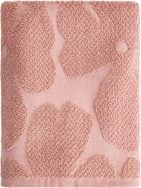 Flores Törölköző Rózsaszín jacquard 50x90 cm Homla