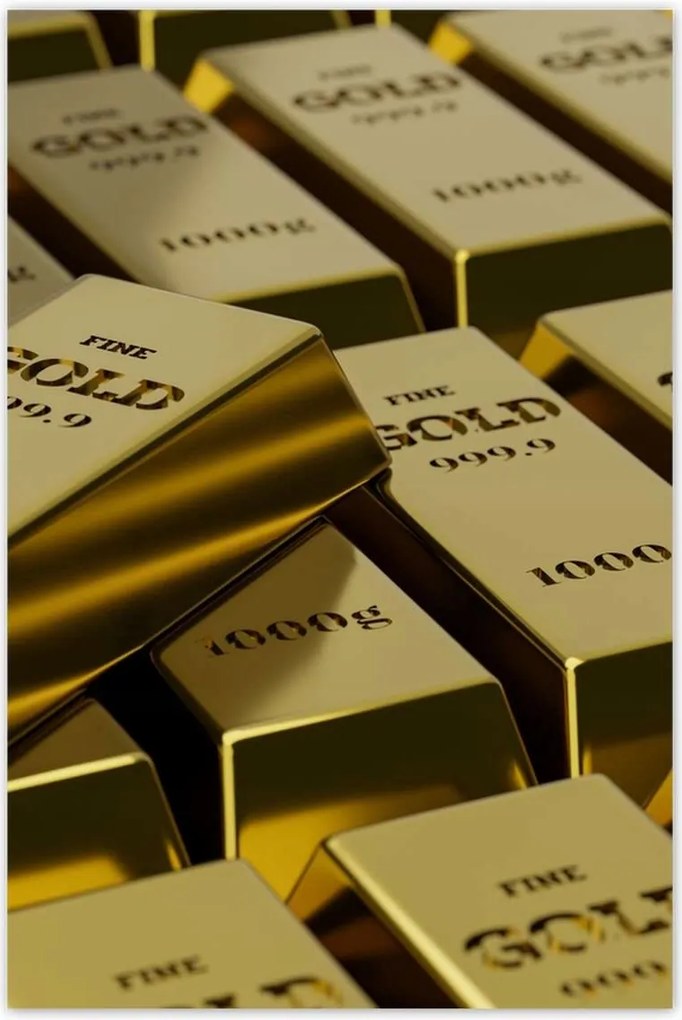 Poszterek 60x90 Arany rúd arany 1000g