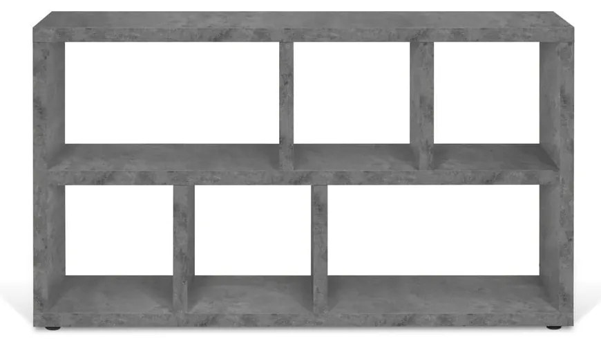 Szürke könyvespolc beton dekorral 150x83 cm Berlin – TemaHome