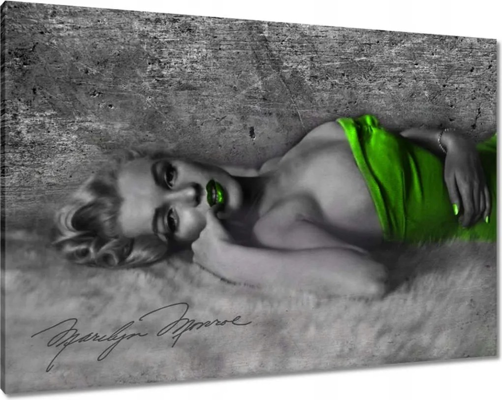 Vászonkép 100x70 Lime Marilyn Monroe
