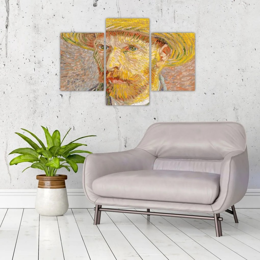 Kép - Vincent van Gogh, Self-Portrait with a Straw Hat (The Potato Peeler), reprodukciók (90x60 cm)