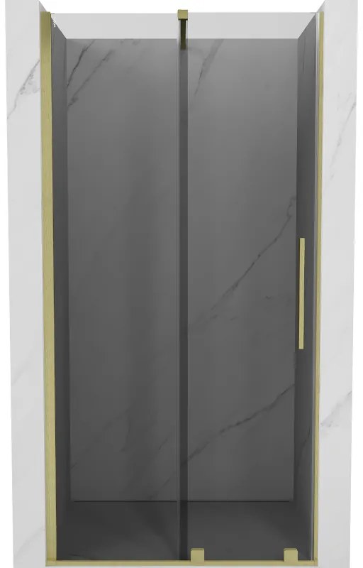 Mexen Velar, tolózuhanyajtó nyitáshoz 90 cm, 8mm szürke üveg, arany matt, 871-090-000-41-55