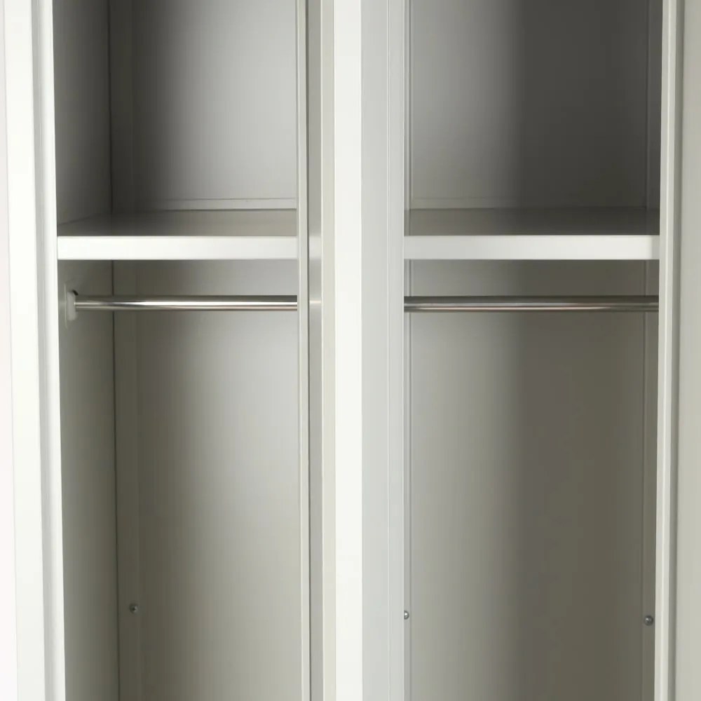 Fém szekrény paddal, 60 x 85 x 185 cm, lábazat, hengerzár, szürke - RAL 7035