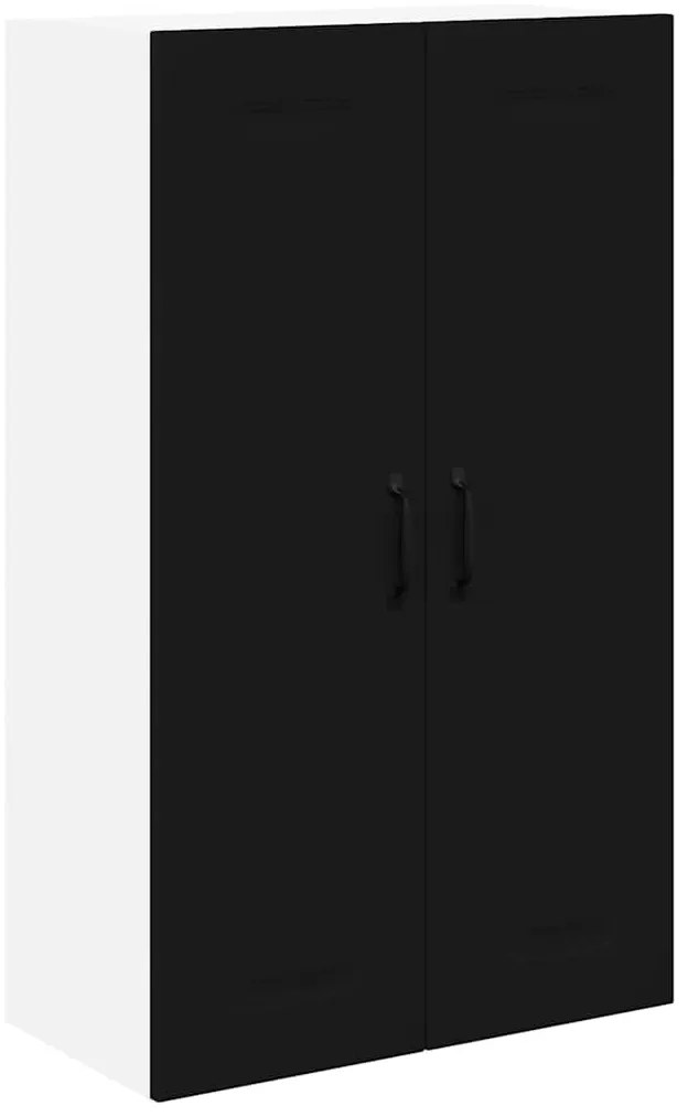 Fali konyhaszekrény polcokkal Fekete 60 x 31 x 100 cm Faanyag