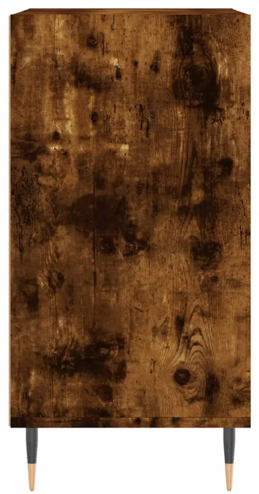 füstös tölgy színű szerelt fa tálalószekrény 57 x 35 x 70 cm