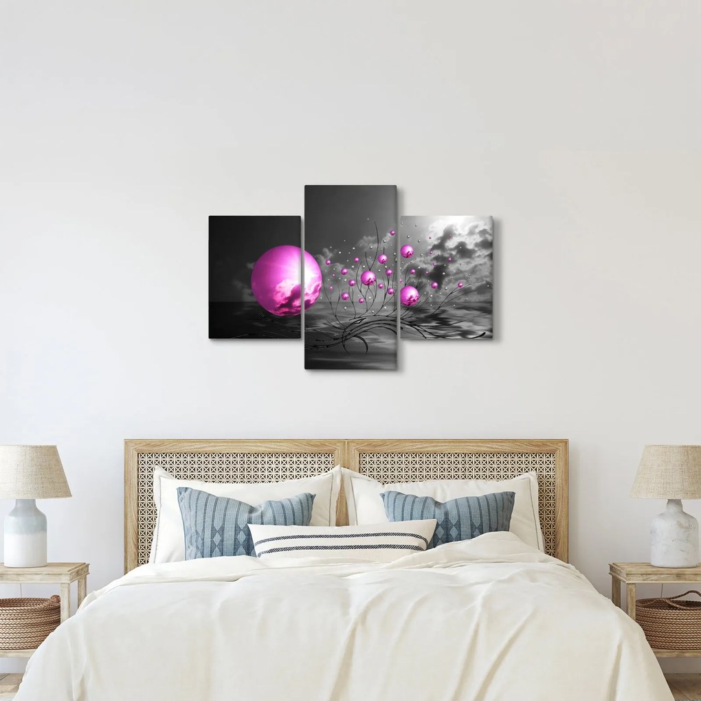 Rózsaszín gömbök képe (90x60 cm)