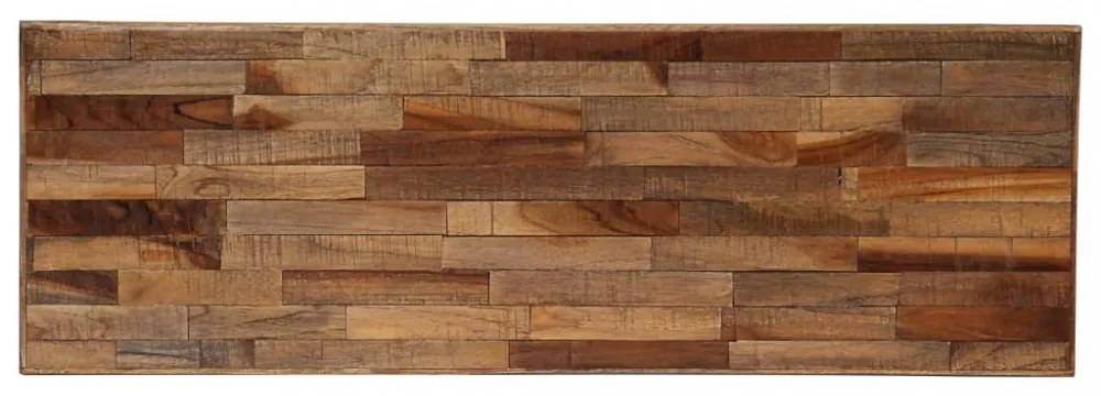 újrahasznosított tömör tíkfa konzolasztal 90 x 30 x 76 cm