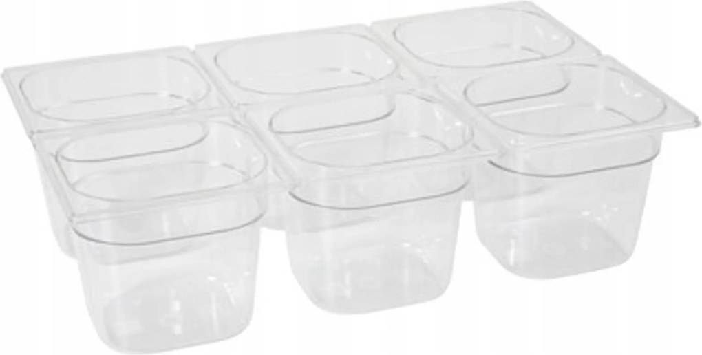 Gn Tartály Átlátszó Polikarbonát Alomtálca Gn 1/6 100MM Törhetetlen