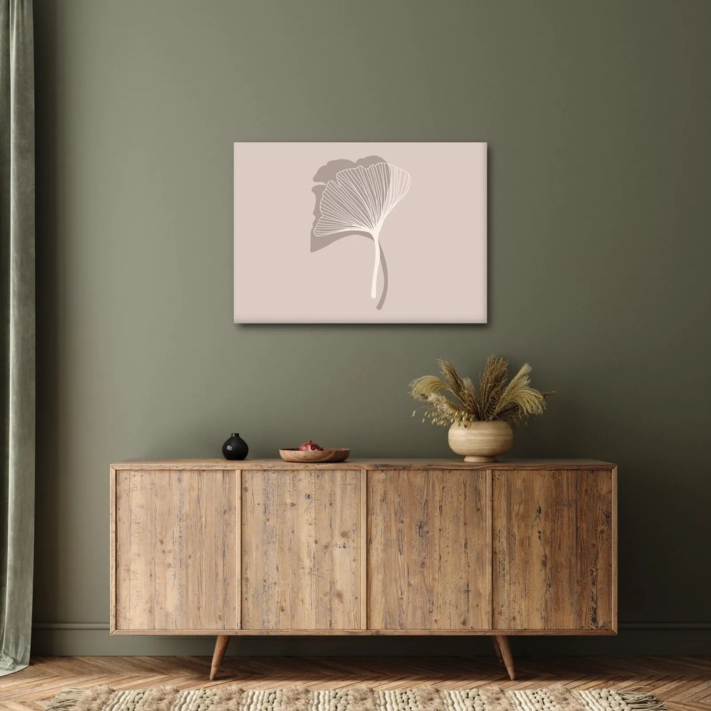 Kép - Bézs színű levelek N⁰4 (70x50 cm)