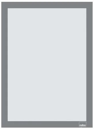 Posztertábla, fali, A4 méret, műanyag keret, 2 db, NOBO, ezüst (VN5696)