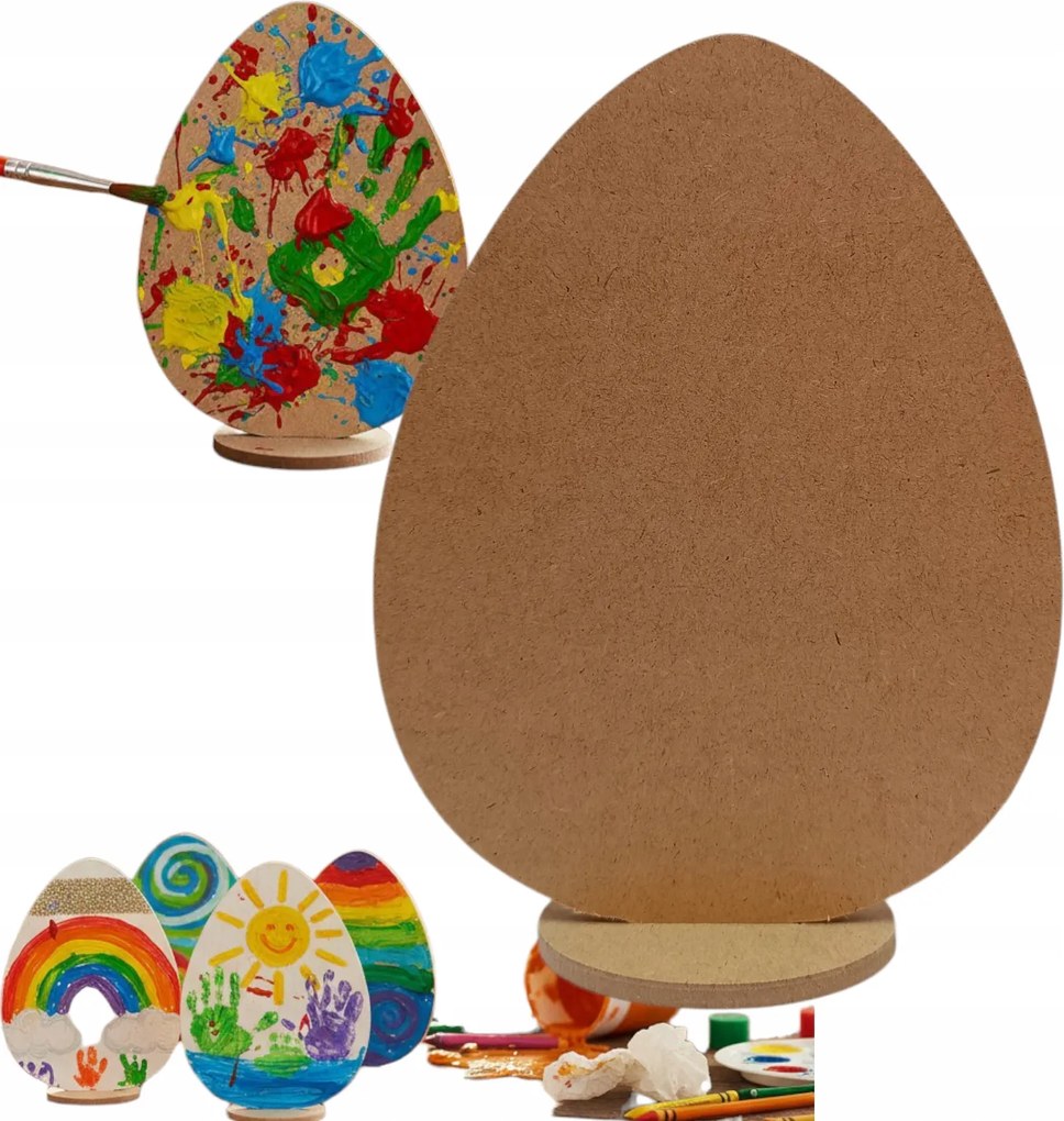Húsvéti tojás Mdf állványon Húsvéti dekoráció Dekoráció