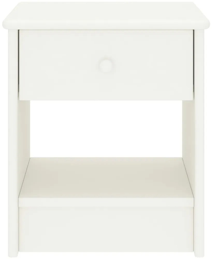 Fehér tömör fenyőfa éjjeliszekrény 35 x 30 x 40 cm