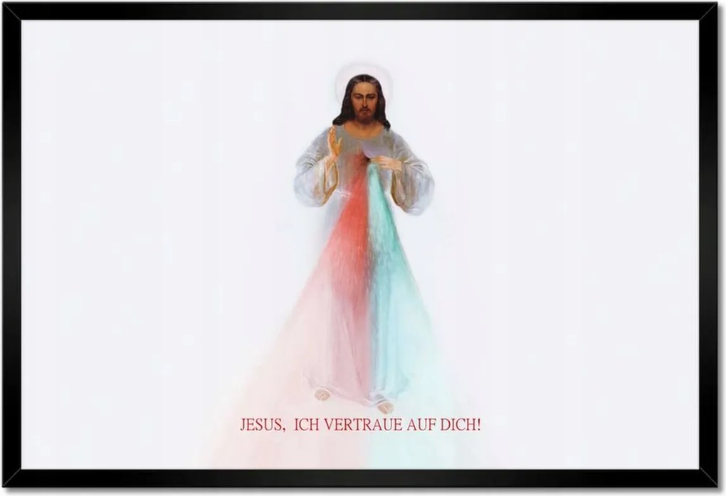 Poszterek keretben 60x40 Jesus Ich vertraue Dich