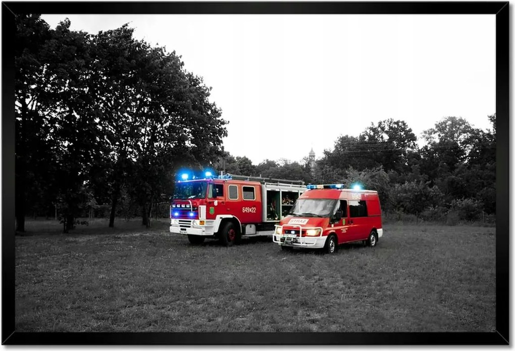 Poszterek keretben 60x40 Tűzoltóság