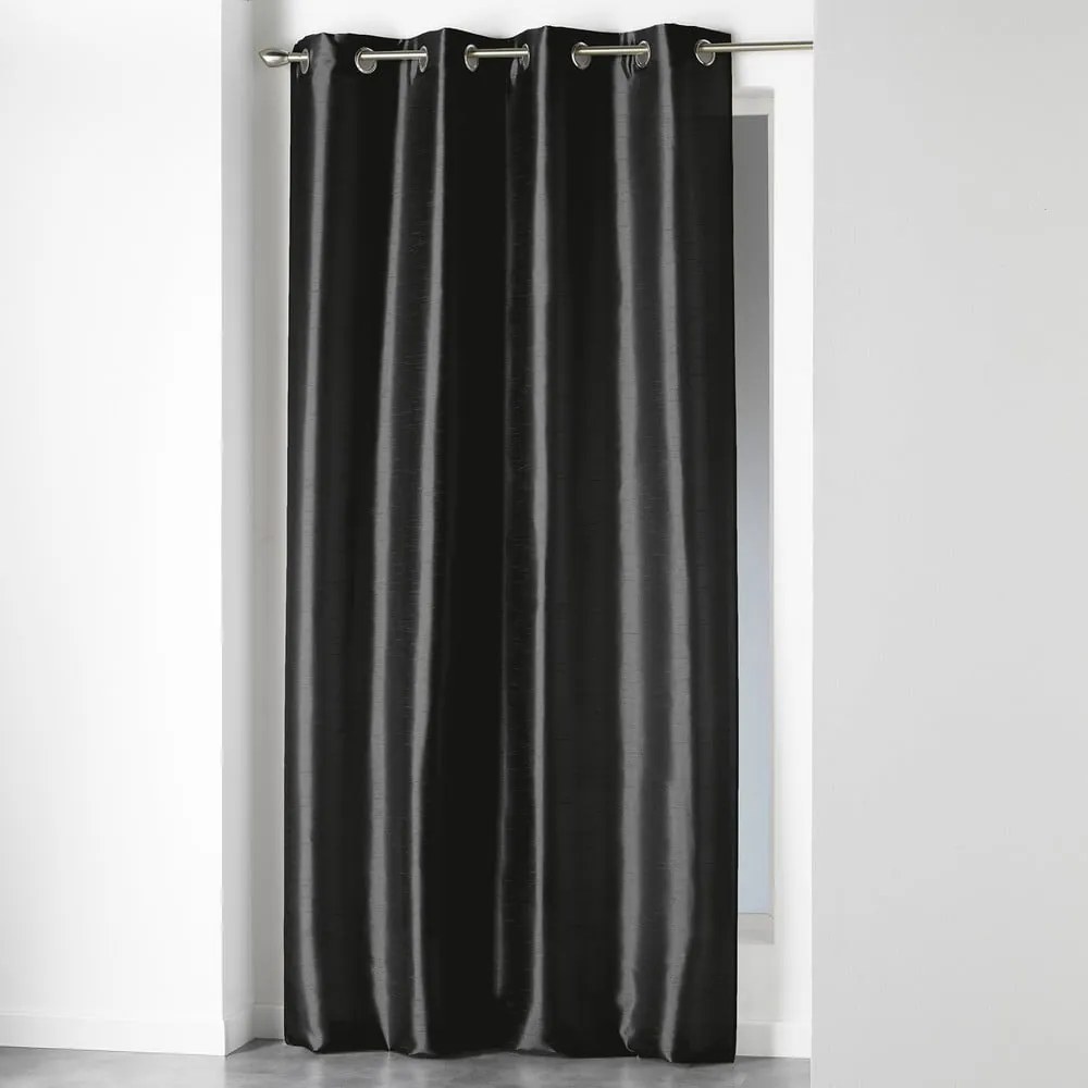 Fekete mikroszatén függöny 140x240 cm Shana – douceur d'intérieur