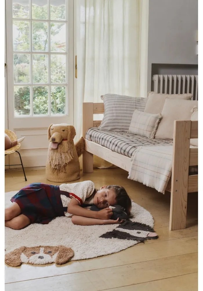 Bézs textil játéktároló kosár 40x30x55 cm Luna – Lorena Canals