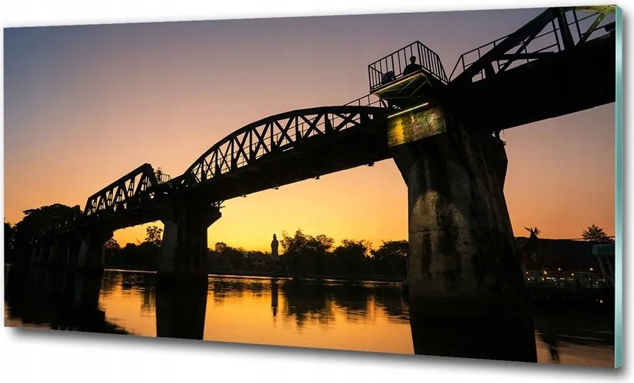 Fotó üvegkép Alkonyat Párizsban 125x50