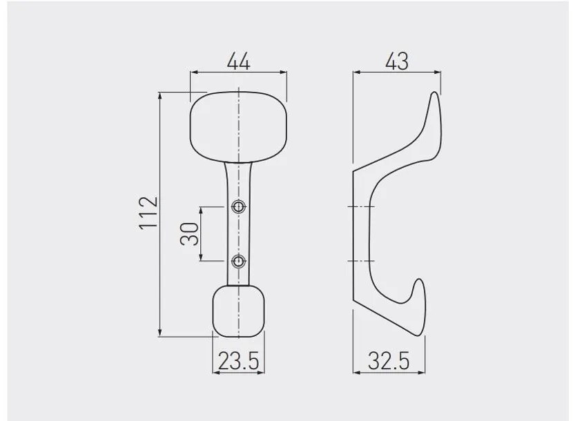 Fogas fém, Toledo C0, szálcsiszolt, kalaptartós