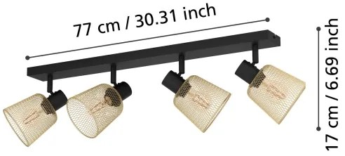 Eglo 900695 - Spotlámpa COSLADA 4xE27/40W/230V