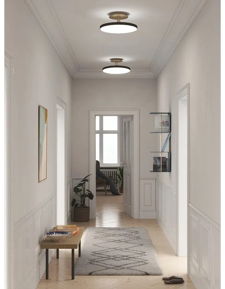 Fekete LED mennyezeti lámpa fém búrával ø 43 cm Asteria Up – UMAGE