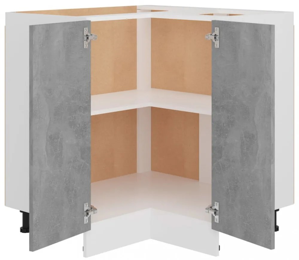 “Lyon” betonszürke szerelt fa alsó sarokszekrény