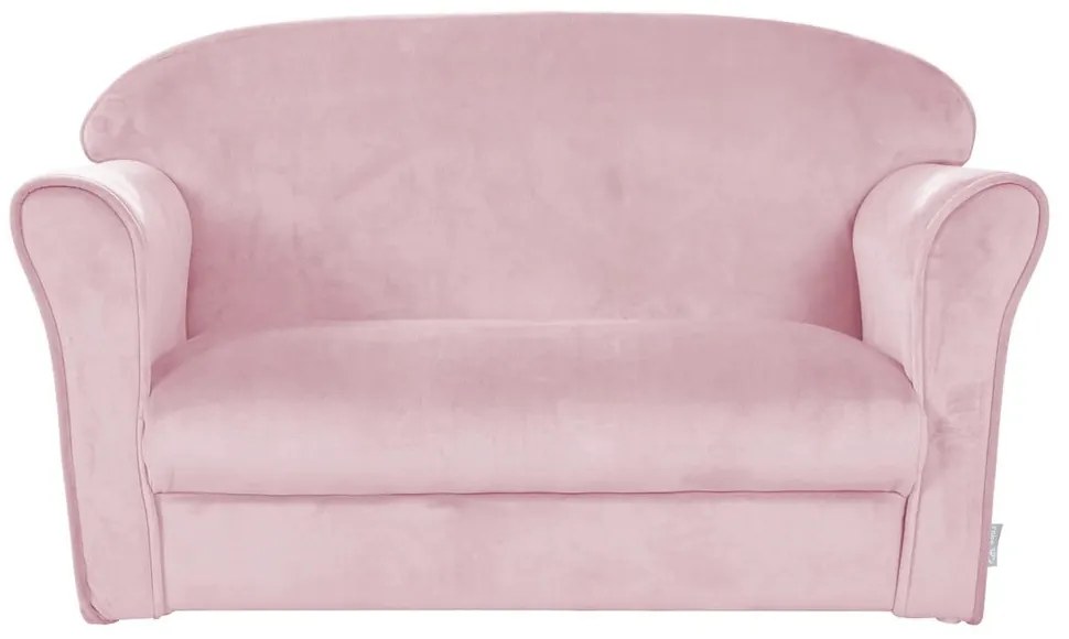 Világos rózsaszín bársony gyerek kanapé 78 cm Lil Sofa – Roba