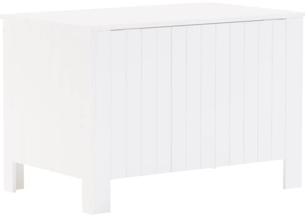 RANA fehér tömör fenyőfa tárolóláda fedéllel 80 x 49 x 54 cm