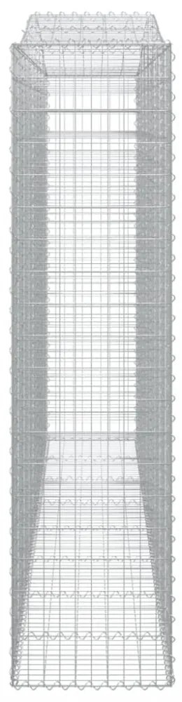 4 db íves horganyzott vas gabion kosár 400x50x200/220 cm