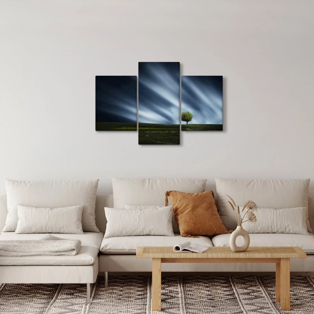 Az aurora borealis képe egy lápvidéken (90x60 cm)