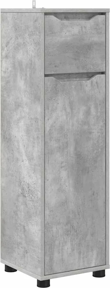 vidaXL Fürdőszoba Székény Beton Szürke 30,5 x 30 x 101 cm Faanyag