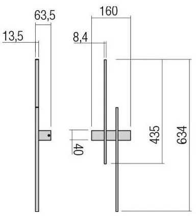 Redo 01-2746 - LED fali lámpatest TANGENT LED/13W/230V CRI 90 fehér