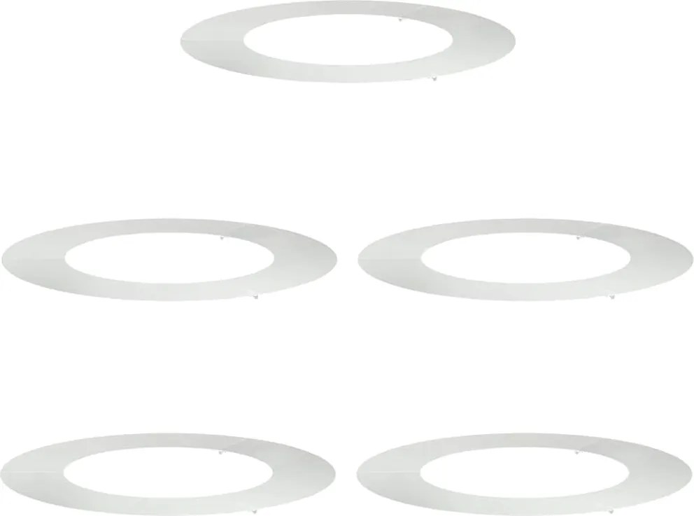 vidaXL Alkalmas lapos fa gyűrűkhez 5 pcs Ezüst Ø50 / 80 cm