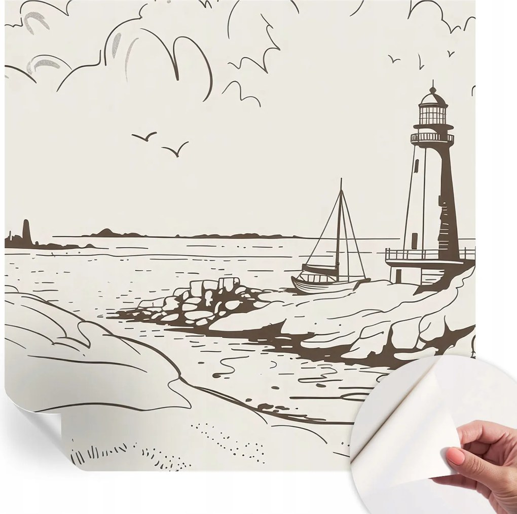 Fotótapéta Öntapadós tapéta a szobába Tengerparti tájkép 250x250 cm