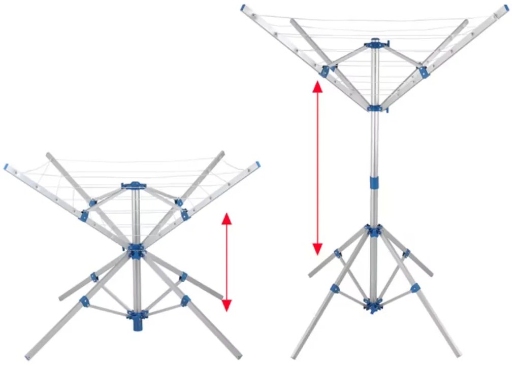 FALCO alumínium ruhaszárító állvány, 103×168 cm, ezüst Monzana