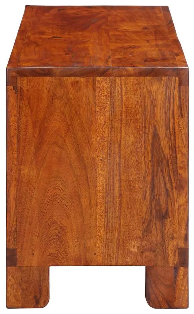 tömör akácfa többszínű TV-szekrény 110x30x40