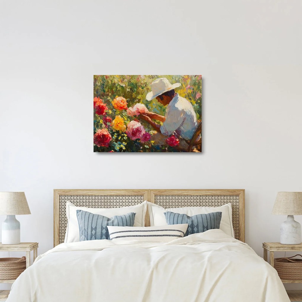 Üveg kép - Kertész (70x50 cm)