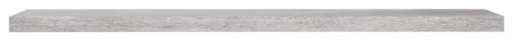 4 db betonszürke MDF lebegő fali polc 120 x 23,5 x 3,8 cm