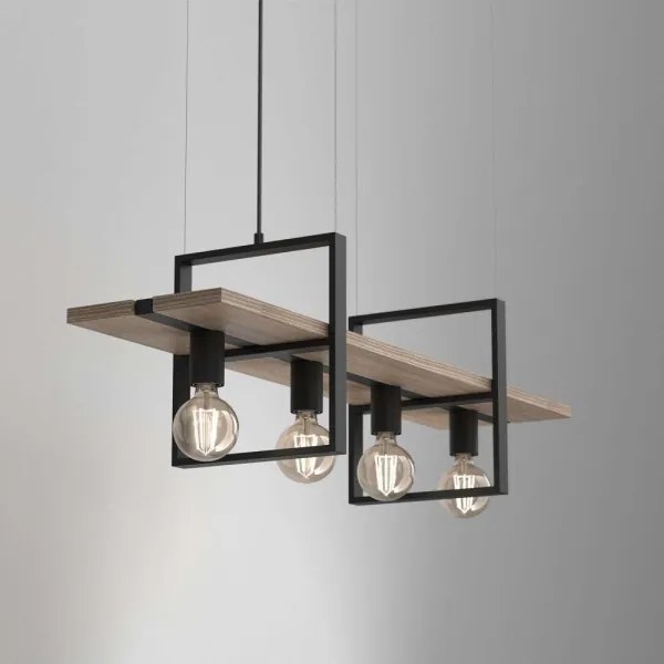 Csillár zsinóron SHELF 4xE27/60W/230V