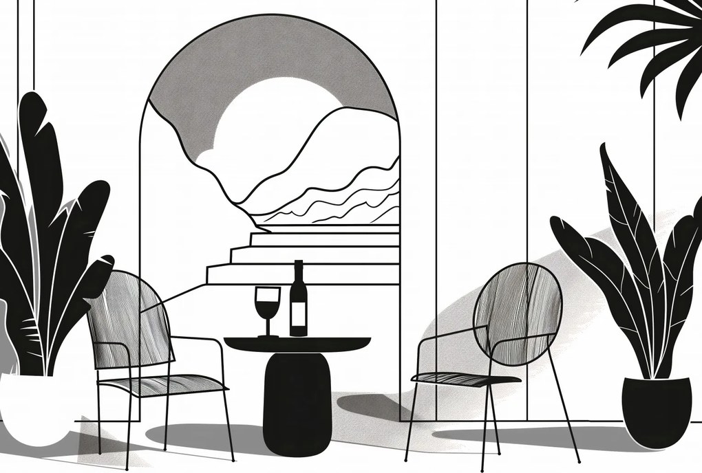 Poszter 66,5x46,5cm Pihenés a monokrómban