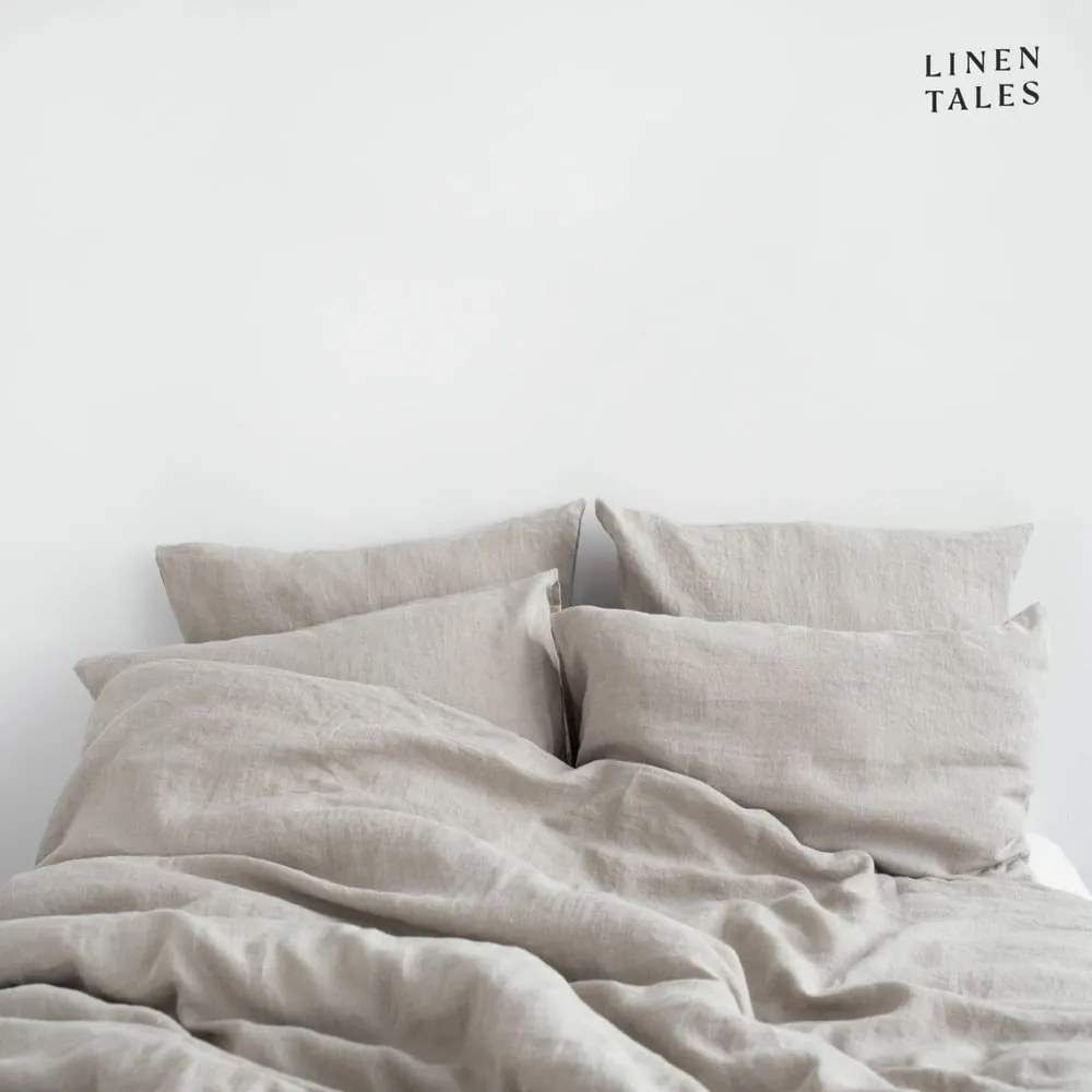 Krémszínű egyszemélyes len ágyneműhuzat 135x200 cm – Linen Tales