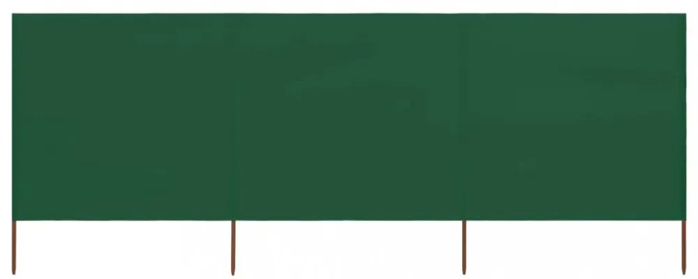 3 paneles zöld szövet szélfogó 400 x 80 cm