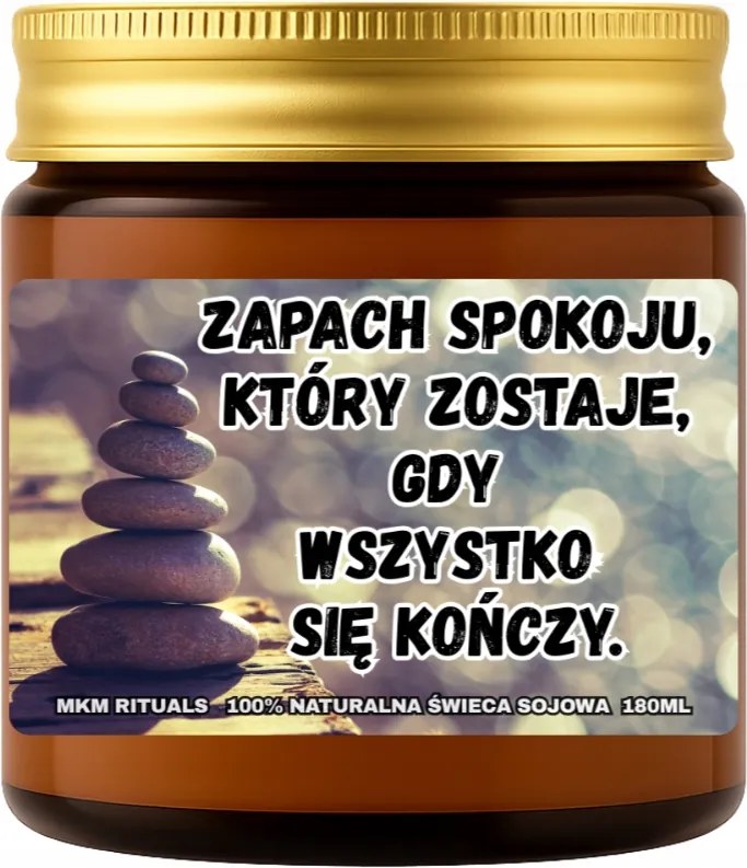 Szója illatgyertya 180 ml A nyugalom illata, amely akkor is megmarad, amikor minden