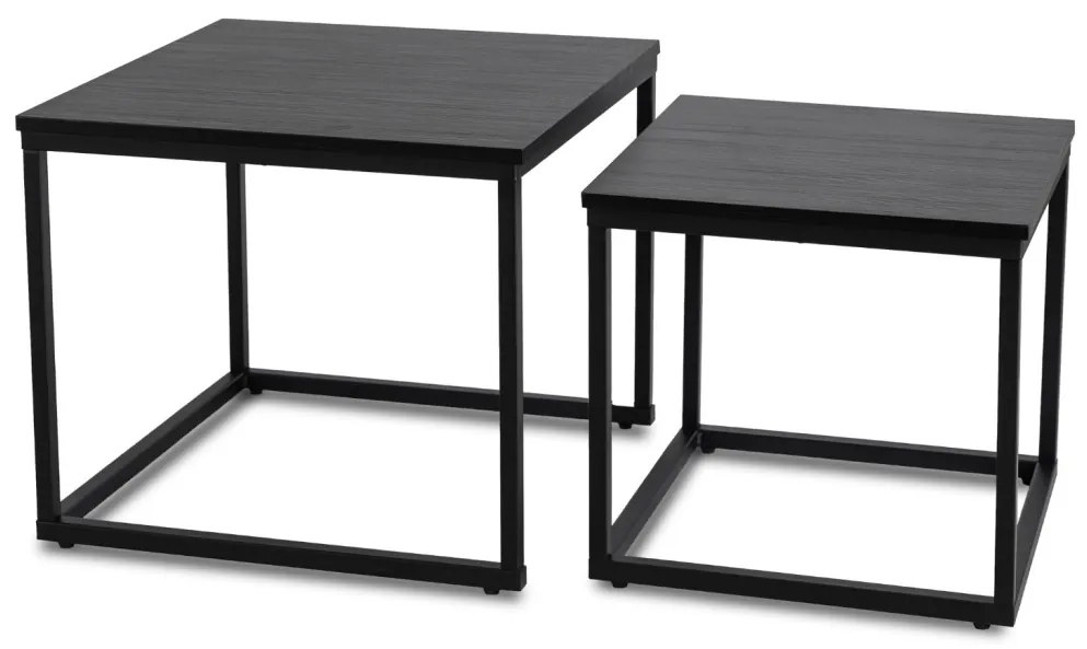 Dohányzóasztal szett. TEVET Fekete színben.