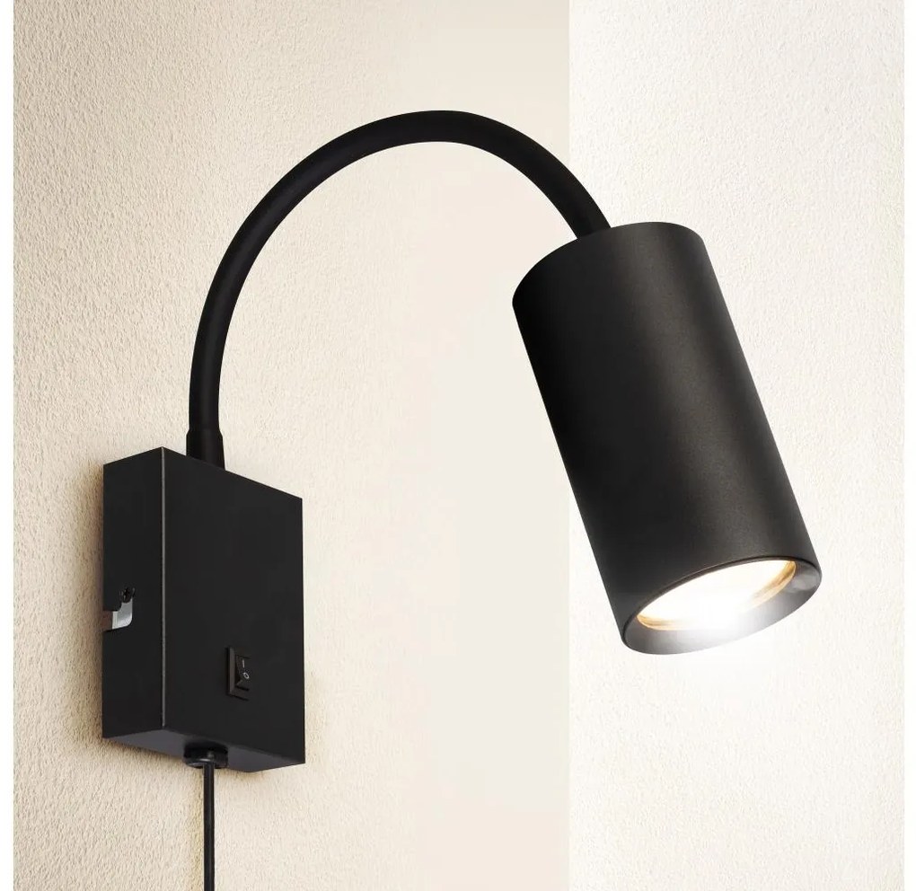 Brilagi Brilagi - Rugalmas fali lámpa SELE 1xGU10/30W/230V fekete BG1376
