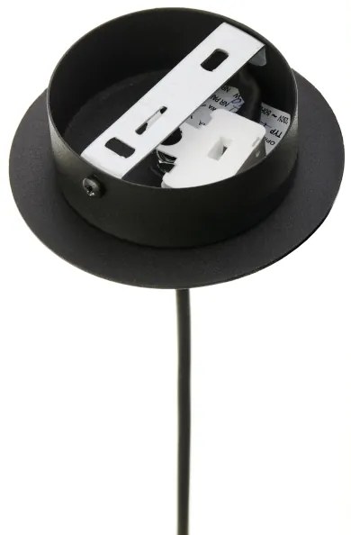 Jupiter 2003 - Csillár zsinóron ALAS 1xGU10/10W/230V fekete/arany