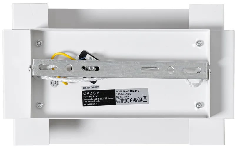 Ipari fali lámpa fehér 2 lámpás - Coen