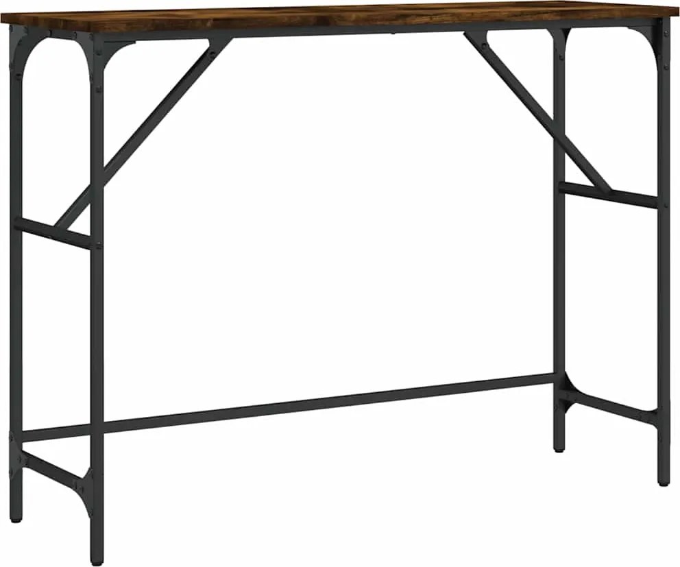vidaXL füstös tölgy színű szerelt fa tálalóasztal 100x32x75 cm