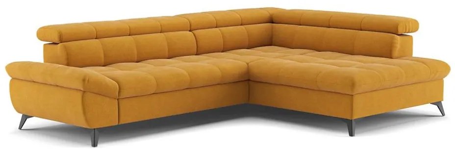 Narancssárga, jobbos MARANO L-alakú kihúzható sarokkanapé