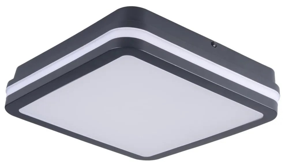 Kanlux 33347 – LED Kültéri mennyezeti lámpa érzékelővel BENO LED/24W/230V 4000K Antracit IP54 33347