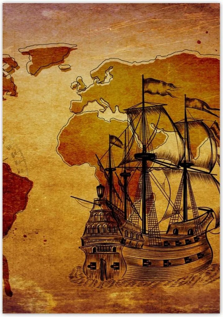 Poszterek 70x100 Régi vintage térkép